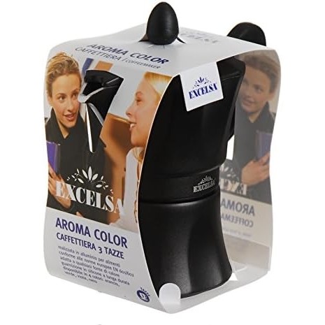 Excelsa COLOR coffee maker black 3 cups Excelsa